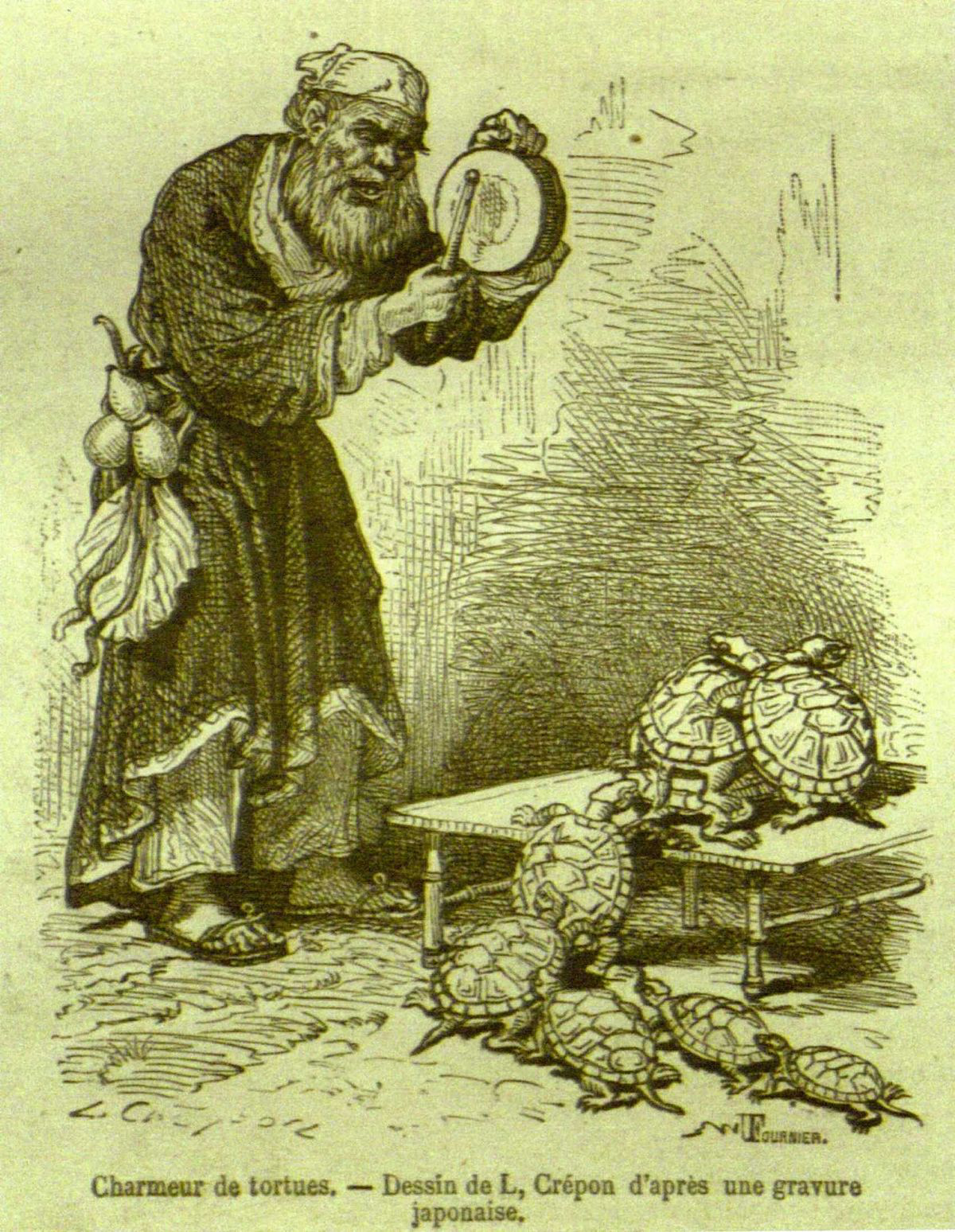 Kaplumbağa terbiyecisine ilham olan çizim